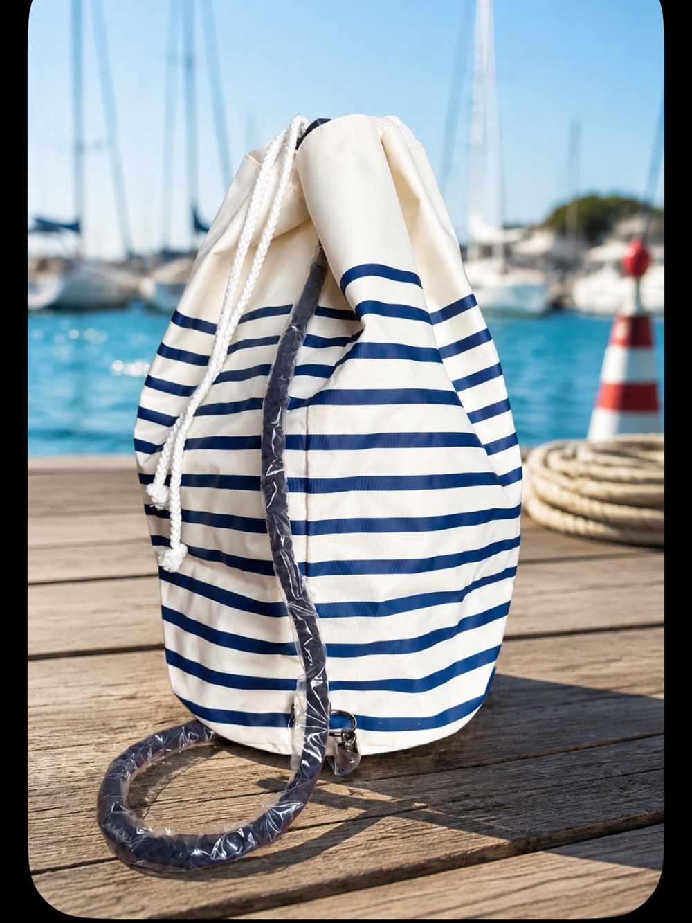 New in bags. Jean Paul Gaultier Nautical Striped Anchor Backpack - 🎒